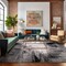 World Rug Gallery Bari Contemporary Abstract Art Area Rug 3' 3'' X 5' Black 4055BLACK3X5 - alternate 5
